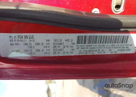 2017 Jeep Compass Sport Fwd z USA, uszkodzony, nr VIN 1C4NJCBA2HD148178